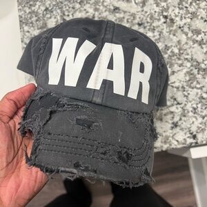 Spiritual war distressed hat